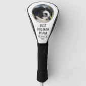 Aangepaste foto Beste hondenpapa bij Par White Golfheadcover (Voorkant)