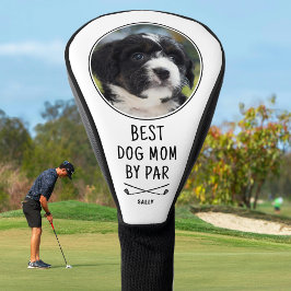 Aangepaste foto Beste hondenpapa bij Par White Golfheadcover