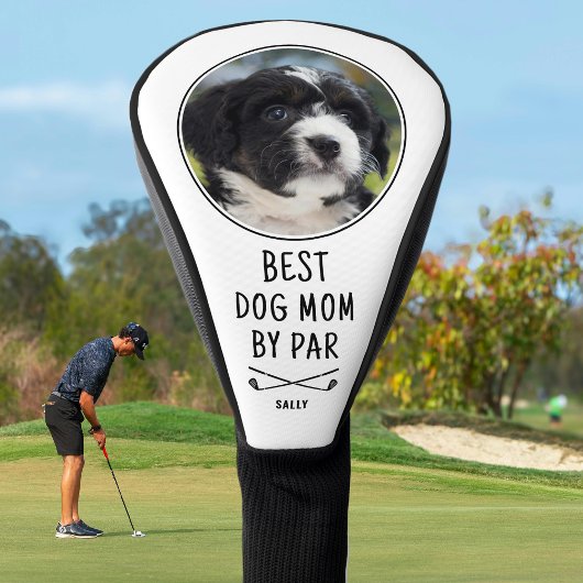 Aangepaste foto Beste hondenpapa bij Par White Golfheadcover