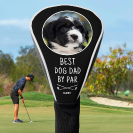 Aangepaste foto Beste hondenpapa door Par Black Golfheadcover