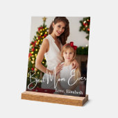 Aangepaste foto beste mam ooit acryl bord (Hoek)