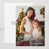 Aangepaste foto beste mam ooit bedankkaart (Voorkant / Achterkant)