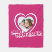 Aangepaste foto beste mam ooit Moederdag Fleece Deken (Voorkant)