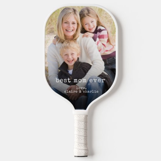 Aangepaste foto beste mam ooit pickleball paddle (Voorkant)