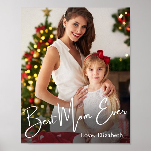 Aangepaste foto beste mam ooit poster (Voorkant)