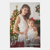 Aangepaste foto beste mam ooit theedoek (Verticaal)