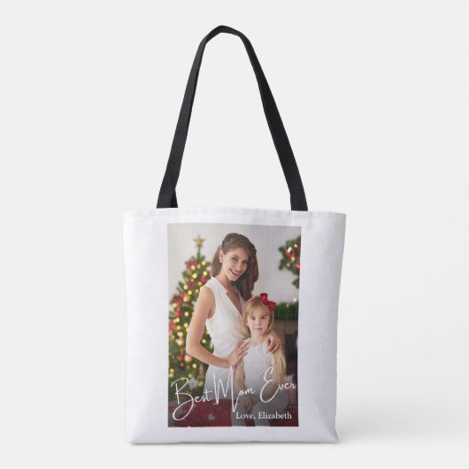 Aangepaste foto beste mam ooit tote bag (Achterkant)