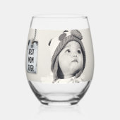 Aangepaste foto beste mam ooit wijnglas zonder voet (Voorkant)