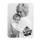 Aangepaste foto Beste mam ooit zwarte scriptcadeau Magneet (Verticaal)