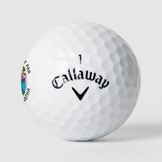 Aangepaste foto Beste mam, zwart wit Golfballen (Logo)
