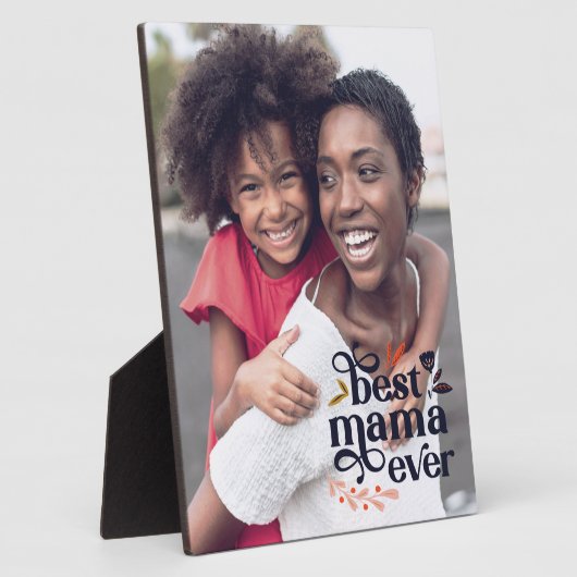 Aangepaste foto beste mama ooit fotoplaat (Zijkant)