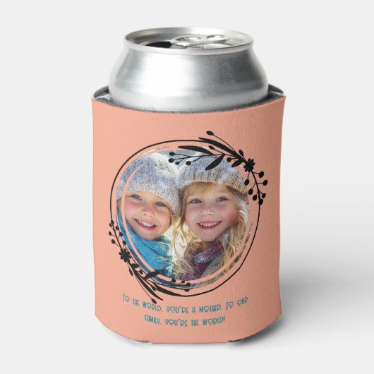 Aangepaste foto Beste moeder en familie moederdag Blikjeskoeler (Blikje Voorkant)