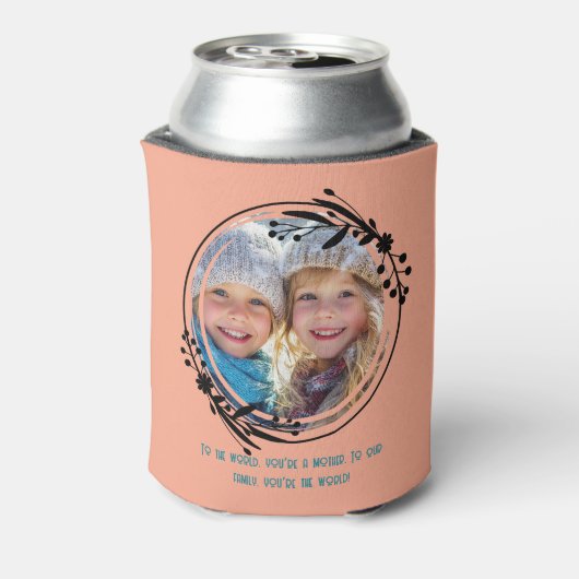 Aangepaste foto Beste moeder en familie moederdag Blikjeskoeler (Blikje Achterkant)