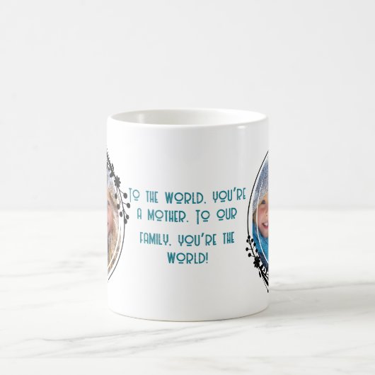 Aangepaste foto Beste moeder en familie moederdag Koffiemok (Center)