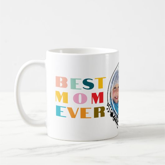 Aangepaste foto Beste moeder ooit moederdag Koffiemok (Links)