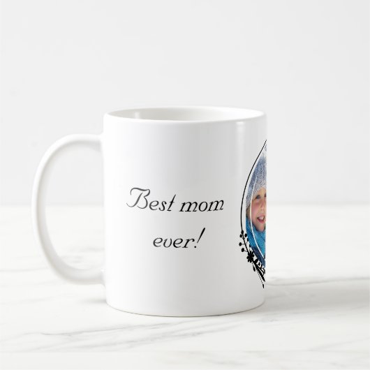 Aangepaste foto Beste moeder ooit moederdag Koffiemok (Links)