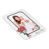 Aangepaste Foto Beste Mum Rose Boeket Magneet (Rechterzijde)