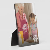 Aangepaste foto Beste oma ooit Oma cadeau Fotoplaat (Zijkant)
