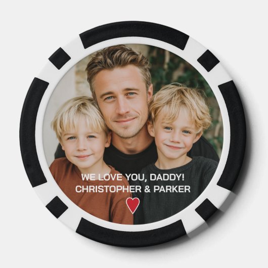 Aangepaste foto Beste pap ooit Poker Chips (Achterkant)