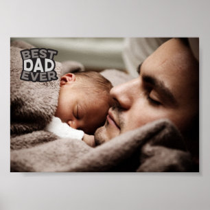 Aangepaste foto Beste pap ooit Poster