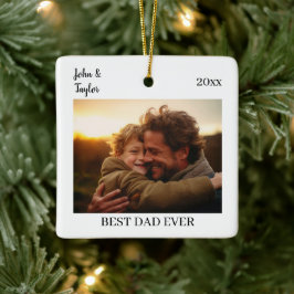 Aangepaste foto | Beste papa cadeau | Geheugen Ker Keramisch Ornament