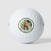 Aangepaste foto Beste papa door Par Golf Balls Golfballen (Voorkant)