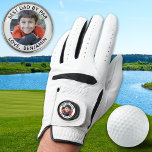Aangepaste foto Beste papa door Par Modern Golfer Golf Handschoen<br><div class="desc">Beste pap van par... Twee van je favoriete dingen, golf en je kind! Nu kun je je kind meenemen terwijl je 18 holes speelt. Verras de papa en golfliefhebber met deze super schattige foto aangepaste golfhandschoenen met golfbalmarkeringen en bijpassende accessoires. Pas deze golfbalmarkeringen aan met de favoriete foto van uw...</div>