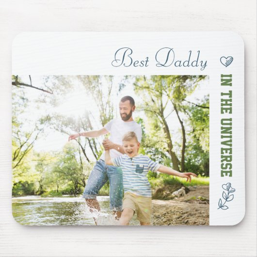 Aangepaste foto - Beste papa in het universum Muismat (Voorkant)