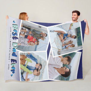 Aangepaste foto 'Beste papa ooit' aandenken Fleece Deken