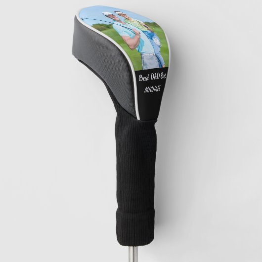 Aangepaste foto Beste papa ooit gepersonaliseerd c Golfheadcover (Schuin)