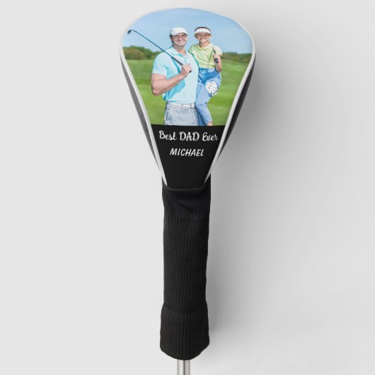Aangepaste foto Beste papa ooit gepersonaliseerd c Golfheadcover (Voorkant)