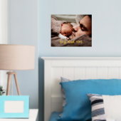 Aangepaste foto Beste papa ooit gouden script Folie Afdrukken (Insitu (Slaapkamer))