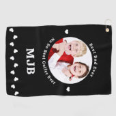 Aangepaste foto Beste papa ooit grappige golfer Golfhanddoek (Horizontaal)