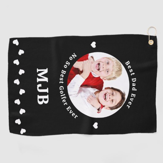 Aangepaste foto Beste papa ooit grappige golfer Golfhanddoek (Horizontaal)