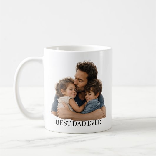 Aangepaste foto Beste papa ooit mok | Gepersonalis (Links)