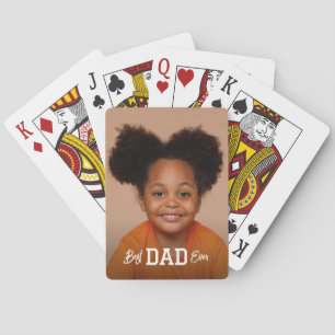 Aangepaste foto Beste papa ooit Pokerkaarten
