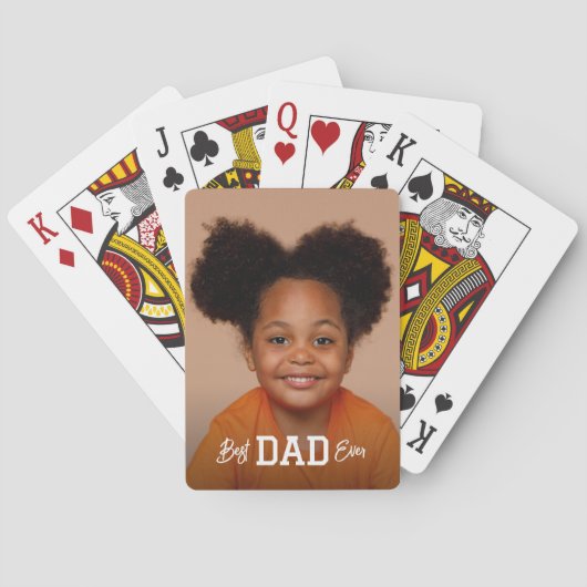 Aangepaste foto Beste papa ooit Pokerkaarten (Achterkant)