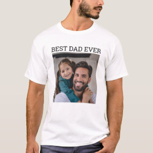Aangepaste foto Beste papa ooit T-shirt