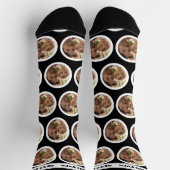 Aangepaste foto Beste papa ooit zwart Vaderdag Sokken (Top)