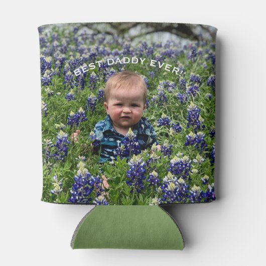 Aangepaste foto Beste papa Vaderdag Blikjeskoeler (Achterkant)