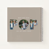 Aangepaste Foto "Beste Pop Ooit" beige modern Notitieboek (Achterkant)