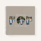 Aangepaste Foto "Beste Pop Ooit" beige modern Notitieboek (Voorkant)