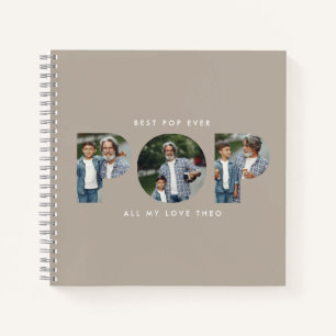 Aangepaste Foto "Beste Pop Ooit" beige modern Notitieboek