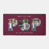 Aangepaste Foto "Beste Pop Ooit" Bourgondië Modern Bureaumat (Voorkant)