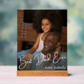 Aangepaste foto beste vader ooit acryl bord (Neutraal)