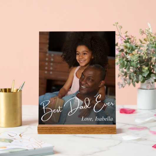 Aangepaste foto beste vader ooit acryl bord (Huwelijk)