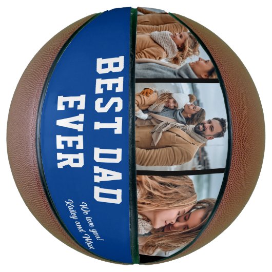 Aangepaste foto beste vader ooit basketbal (Verticaal)