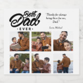 Aangepaste foto beste vader ooit bier etiket (Enkel label)