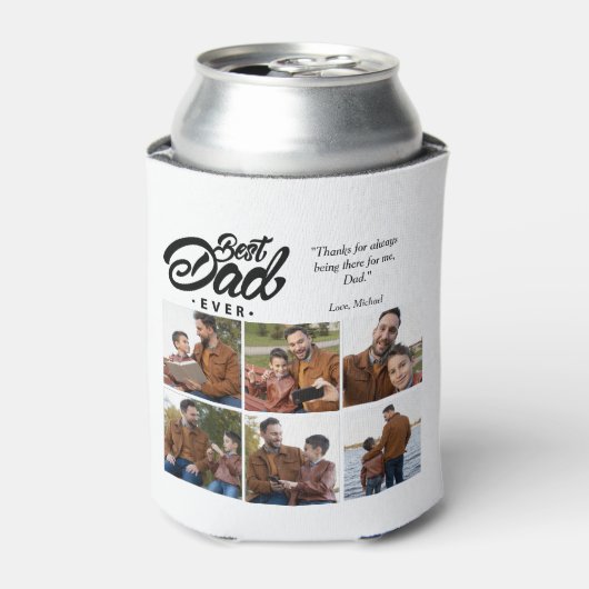 Aangepaste foto beste vader ooit blikjeskoeler (Blikje Voorkant)