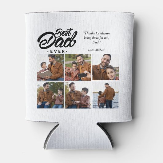 Aangepaste foto beste vader ooit blikjeskoeler (Voorkant)